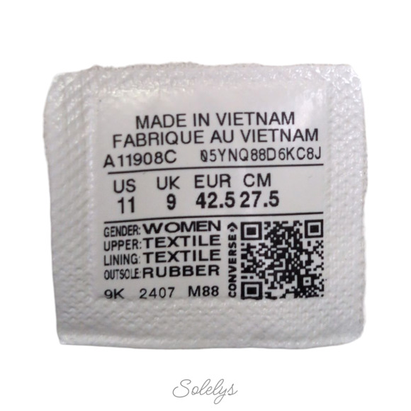 Converse Chuck Taylor All Star Hidden Wedge Platform White Sneaker 11 NEW - Picture 7 of 11